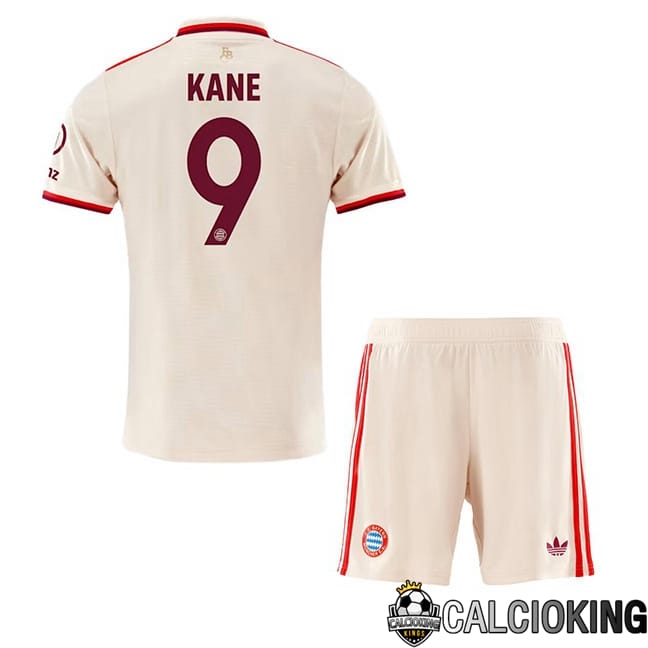 Comprare Maglia Calcio 2024 2025 2026 Personalizzazione,Tuta Da Calcio,Maglie De Calcio Retro Online | Maglia Calcio Bayern Monaco (Kane 9) Bambino Terza Giallo 2024/2025