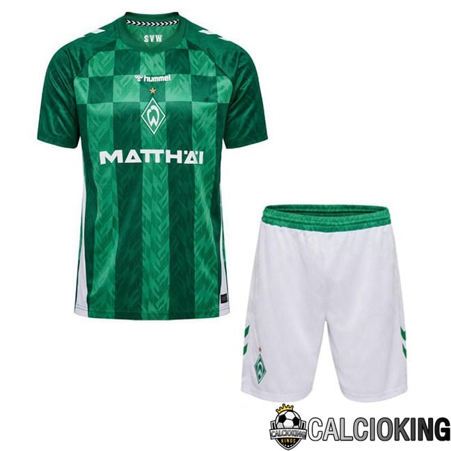 Comprare Maglia Calcio 2024 2025 2026 Personalizzazione,Tuta Da Calcio,Maglie De Calcio Retro Online | Maglia Calcio SV Werder Bremen Bambino Prima Verde 2024/2025