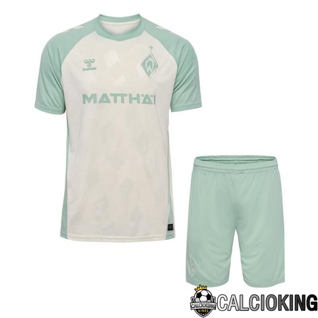 Comprare Maglia Calcio 2024 2025 2026 Personalizzazione,Tuta Da Calcio,Maglie De Calcio Retro Online | Maglia Calcio SV Werder Bremen Bambino Seconda Bianco 2024/2025