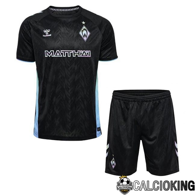 Comprare Maglia Calcio 2024 2025 2026 Personalizzazione,Tuta Da Calcio,Maglie De Calcio Retro Online | Maglia Calcio SV Werder Bremen Bambino Terza Nero 2024/2025