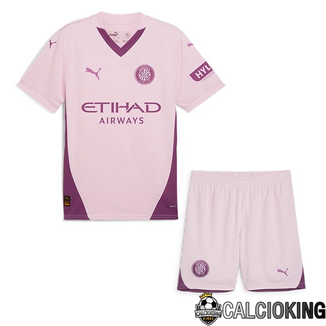 Comprare Maglia Calcio 2024 2025 2026 Personalizzazione,Tuta Da Calcio,Maglie De Calcio Retro Online | Maglia Calcio Girona Bambino Terza Rosa 2024/2025