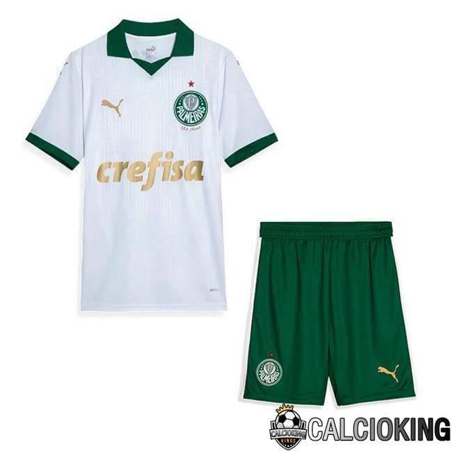 Comprare Maglia Calcio 2025 2026 2027 Personalizzazione,Tuta Da Calcio,Maglie De Calcio Retro Online | Maglia Calcio Palmeiras Bambino Seconda Bianco 2024/2025