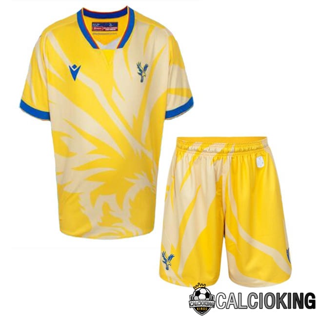 Comprare Maglia Calcio 2024 2025 2026 Personalizzazione,Tuta Da Calcio,Maglie De Calcio Retro Online | Maglia Calcio Crystal Palace Bambino Seconda Giallo 2024/2025