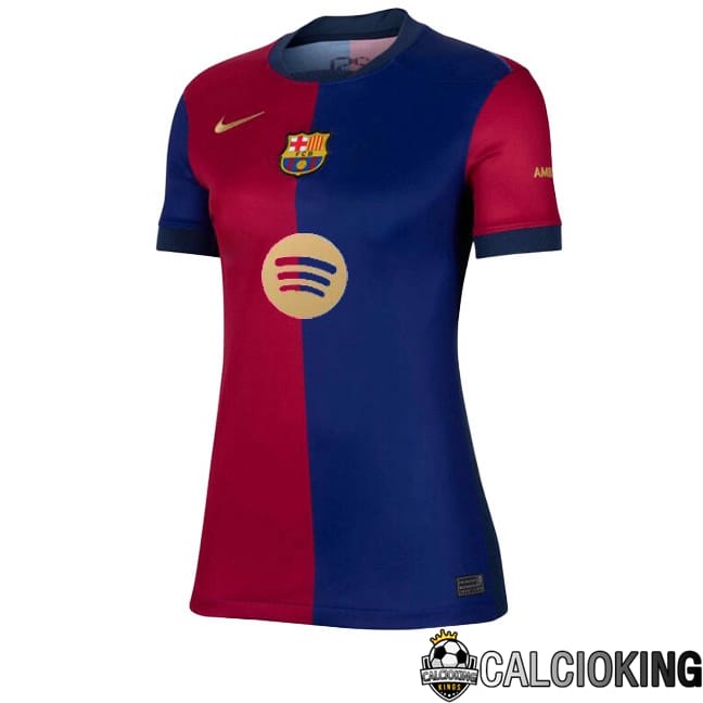 Maglia Calcio FC Barcellona Donna Prima Blu Rosso 2024/2025