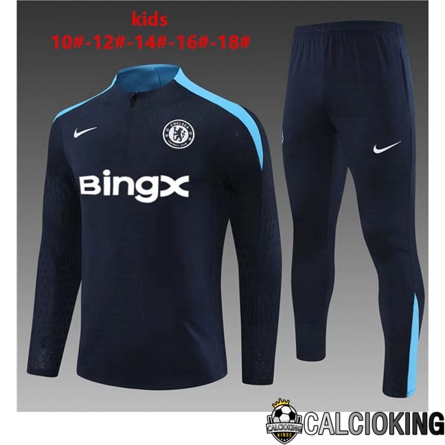 Comprare Maglia Calcio 2024 2025 2026 Personalizzazione,Tuta Da Calcio,Maglie De Calcio Retro Online | Insieme Tuta Calcio FC Chelsea Bambino Blu Reale 2024/2025
