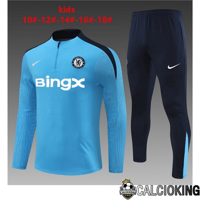 Comprare Maglia Calcio 2024 2025 2026 Personalizzazione,Tuta Da Calcio,Maglie De Calcio Retro Online | Insieme Tuta Calcio FC Chelsea Bambino Blu 2024/2025