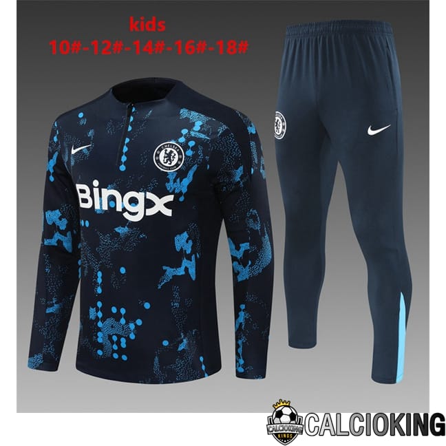 Comprare Maglia Calcio 2024 2025 2026 Personalizzazione,Tuta Da Calcio,Maglie De Calcio Retro Online | Insieme Tuta Calcio FC Chelsea Bambino Blu Reale 2024/2025