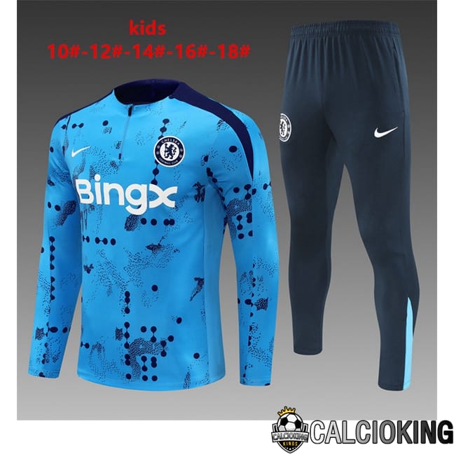 Comprare Maglia Calcio 2024 2025 2026 Personalizzazione,Tuta Da Calcio,Maglie De Calcio Retro Online | Insieme Tuta Calcio FC Chelsea Bambino Blu 2024/2025