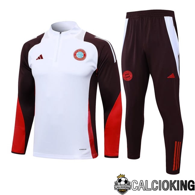 Comprare Maglia Calcio 2024 2025 2026 Personalizzazione,Tuta Da Calcio,Maglie De Calcio Retro Online | Insieme Tuta Calcio Bayern Monaco Bianco 2024/2025