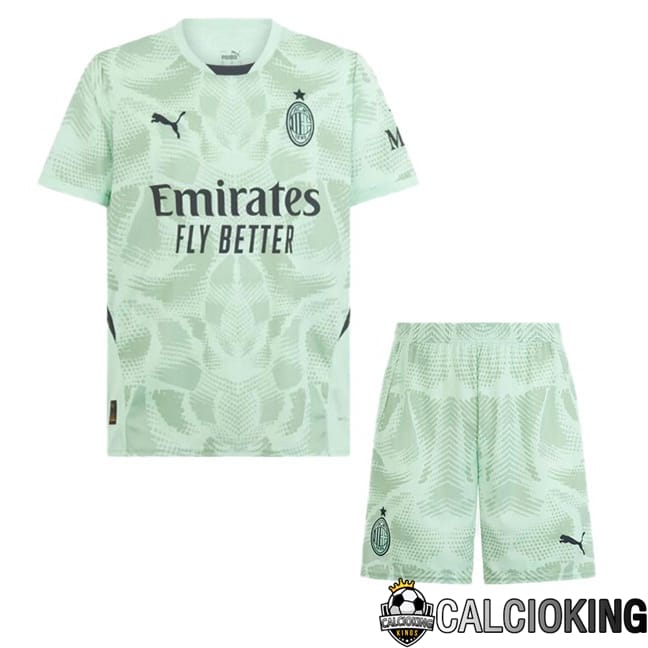Comprare Maglia Calcio 2024 2025 2026 Personalizzazione,Tuta Da Calcio,Maglie De Calcio Retro Online | Maglie Calcio AC Milan Bambino Portiere Verde 2024/2025