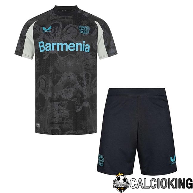 Comprare Maglia Calcio 2024 2025 2026 Personalizzazione,Tuta Da Calcio,Maglie De Calcio Retro Online | Maglie Calcio Bayer 04 Leverkusen Bambino Terza Nero 2024/2025