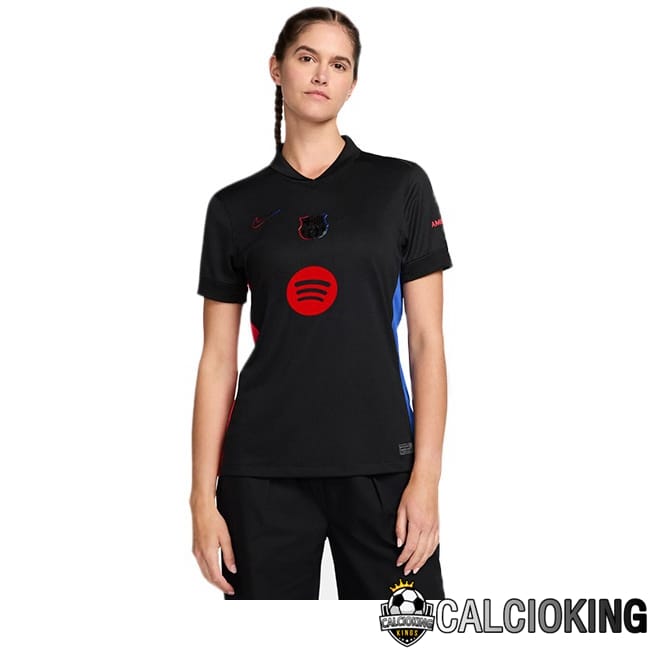 Comprare Maglia Calcio 2024 2025 2026 Personalizzazione,Tuta Da Calcio,Maglie De Calcio Retro Online | Maglie Calcio FC Barcellona Donna Seconda Nero 2024/2025