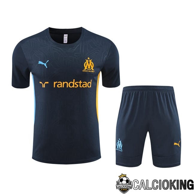 Comprare Maglia Calcio 2024 2025 2026 Personalizzazione,Tuta Da Calcio,Maglie De Calcio Retro Online | Insieme T Shirt Allenamento Marsiglia OM + Pantaloncini Blu Reale 2024/2025