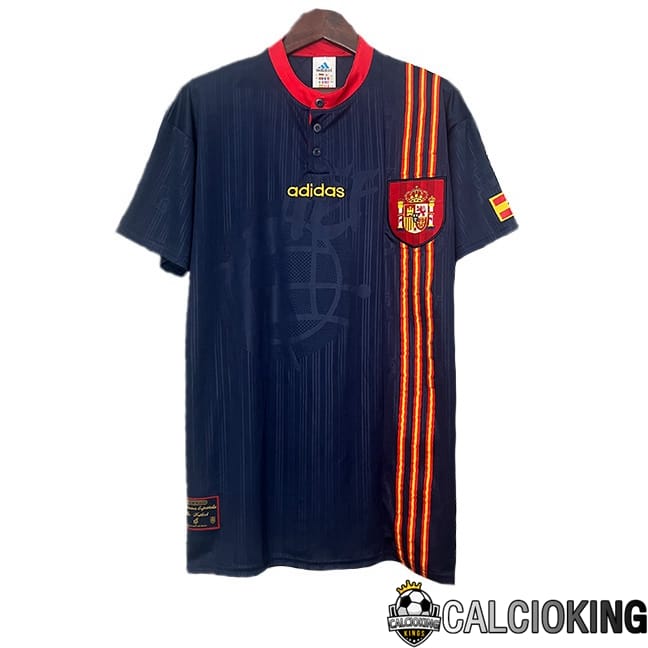 Comprare Maglia Calcio 2024 2025 2026 Personalizzazione,Tuta Da Calcio,Maglie De Calcio Retro Online | Maglie Calcio Spagna Retro Seconda Blu Reale 1996