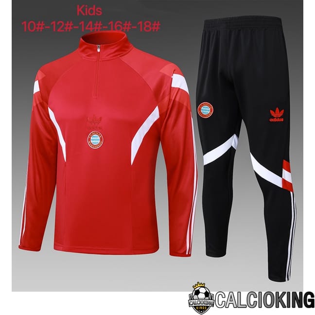 Comprare Maglia Calcio 2024 2025 2026 Personalizzazione,Tuta Da Calcio,Maglie De Calcio Retro Online | Insieme Tuta Calcio Bayern Monaco Bambino Rosso 2025/2026