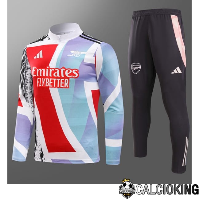 Comprare Maglia Calcio 2024 2025 2026 Personalizzazione,Tuta Da Calcio,Maglie De Calcio Retro Online | Insieme Tuta Calcio Arsenal Bambino Rosso Bianco 2025/2026