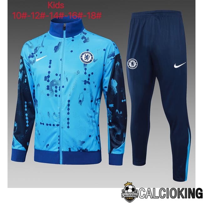 Comprare Maglia Calcio 2024 2025 2026 Personalizzazione,Tuta Da Calcio,Maglie De Calcio Retro Online | Insieme Tuta Calcio - Giacca FC Chelsea Bambino Blu 2025/2026