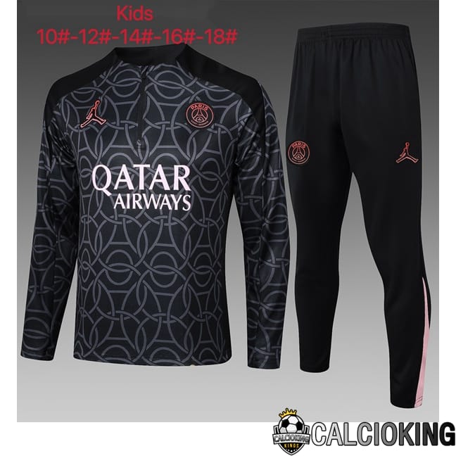 Comprare Maglia Calcio 2024 2025 2026 Personalizzazione,Tuta Da Calcio,Maglie De Calcio Retro Online | Insieme Tuta Calcio Paris PSG Bambino Nero 2025/2026
