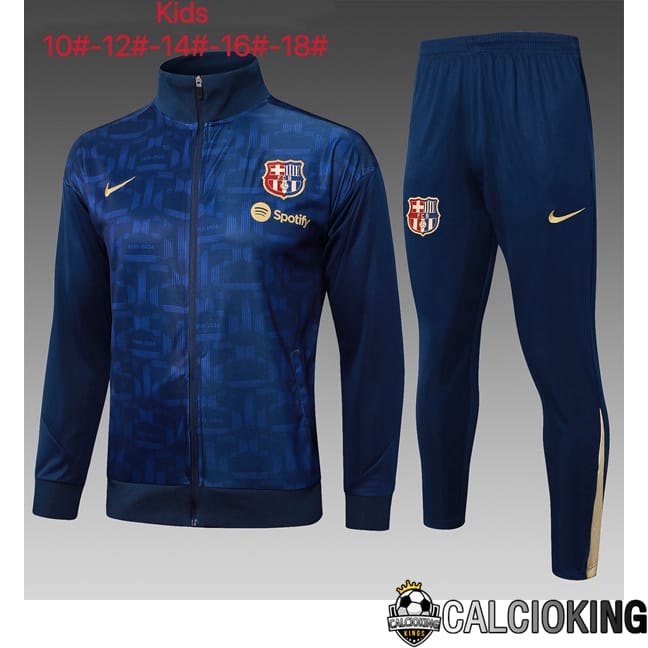 Comprare Maglia Calcio 2024 2025 2026 Personalizzazione,Tuta Da Calcio,Maglie De Calcio Retro Online | Insieme Tuta Calcio - Giacca FC Barcellona Bambino Blu Reale 2025/2026