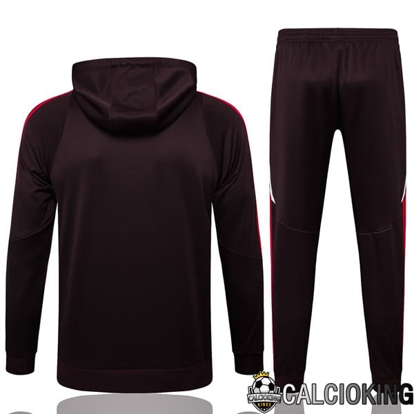Tuta Calcio - Felpa Con Cappuccio Bayern Monaco Rosso 2025/2026