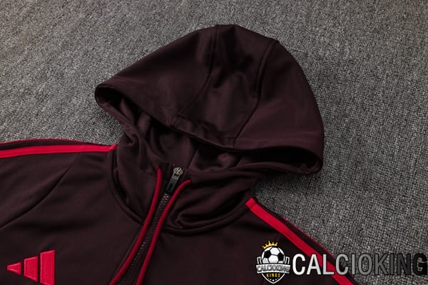 Tuta Calcio - Felpa Con Cappuccio Bayern Monaco Rosso 2025/2026