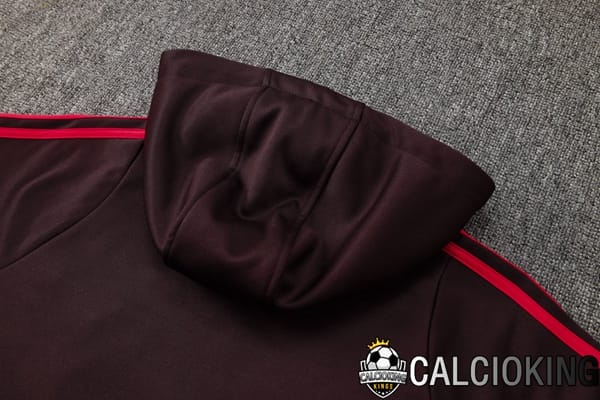 Tuta Calcio - Felpa Con Cappuccio Bayern Monaco Rosso 2025/2026