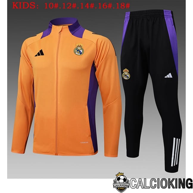 Comprare Maglia Calcio 2024 2025 2026 Personalizzazione,Tuta Da Calcio,Maglie De Calcio Retro Online | Insieme Tuta Calcio - Giacca Real Madrid Bambino Giallo 2025/2026