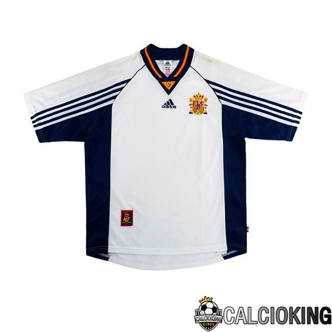 Comprare Maglia Calcio 2024 2025 2026 Personalizzazione,Tuta Da Calcio,Maglie De Calcio Retro Online | Maglie Calcio Spagna Retro Seconda Bianco 1998