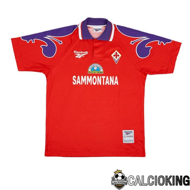 Comprare Maglia Calcio 2024 2025 2026 Personalizzazione,Tuta Da Calcio,Maglie De Calcio Retro Online | Maglie Calcio ACF Fiorentina Retro Terza Rosso 1995-1996