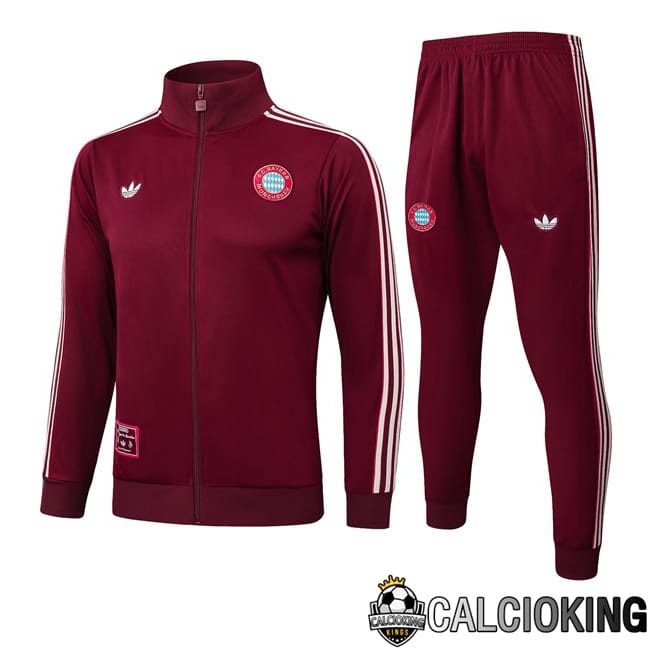 Comprare Maglia Calcio 2024 2025 2026 Personalizzazione,Tuta Da Calcio,Maglie De Calcio Retro Online | Insieme Tuta Calcio - Giacca Bayern Monaco Rosso 2025/2026