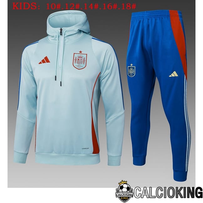 Comprare Maglia Calcio 2024 2025 2026 Personalizzazione,Tuta Da Calcio,Maglie De Calcio Retro Online | Giacca Con Cappuccio Tuta Calcio Spagna Bambino Verde 2025/2026