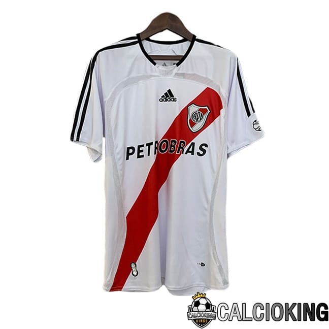 Comprare Maglia Calcio 2024 2025 2026 Personalizzazione,Tuta Da Calcio,Maglie De Calcio Retro Online | Maglie Calcio River Plate Retro Prima Bianco Rosso 2006-2007