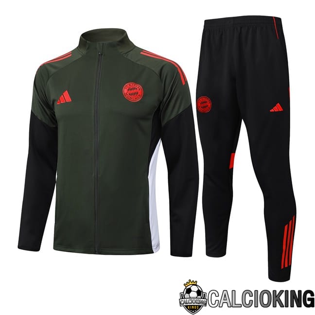 Comprare Maglia Calcio 2024 2025 2026 Personalizzazione,Tuta Da Calcio,Maglie De Calcio Retro Online | Insieme Tuta Calcio - Giacca Bayern Monaco Verde 2025/2026