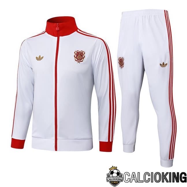 Comprare Maglia Calcio 2024 2025 2026 Personalizzazione,Tuta Da Calcio,Maglie De Calcio Retro Online | Insieme Tuta Calcio - Giacca Bayern Monaco Bianco 2025/2026