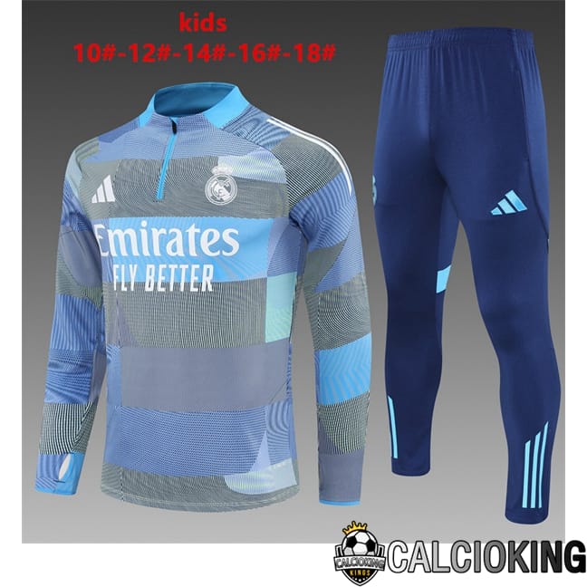 Comprare Maglia Calcio 2024 2025 2026 Personalizzazione,Tuta Da Calcio,Maglie De Calcio Retro Online | Insieme Tuta Calcio Real Madrid Bambino Blu 2025/2026