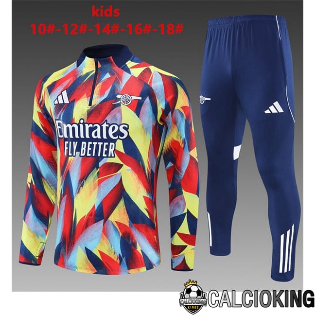 Comprare Maglia Calcio 2024 2025 2026 Personalizzazione,Tuta Da Calcio,Maglie De Calcio Retro Online | Insieme Tuta Calcio Arsenal Bambino Giallo Rosso 2025/2026