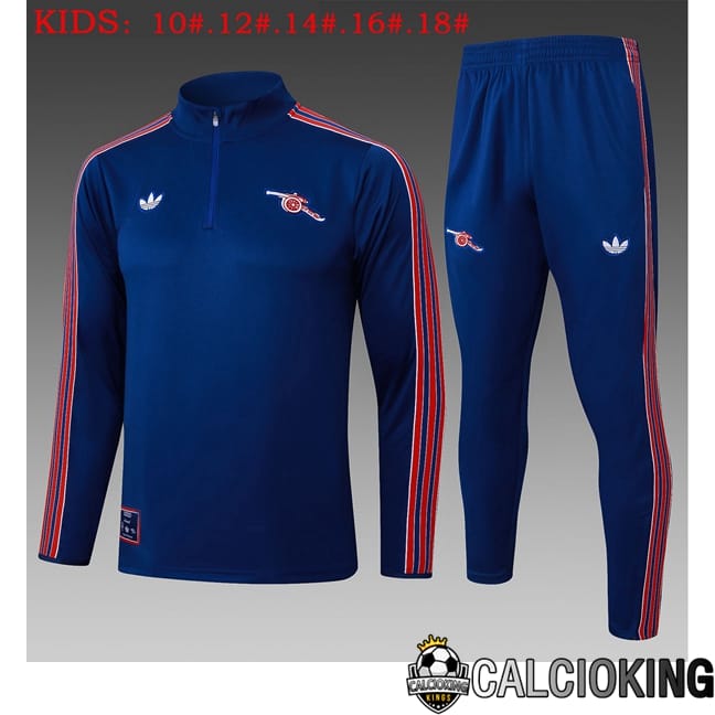 Comprare Maglia Calcio 2024 2025 2026 Personalizzazione,Tuta Da Calcio,Maglie De Calcio Retro Online | Insieme Tuta Calcio Arsenal Bambino Blu Reale 2025/2026