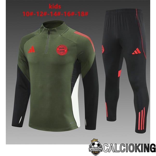Comprare Maglia Calcio 2024 2025 2026 Personalizzazione,Tuta Da Calcio,Maglie De Calcio Retro Online | Insieme Tuta Calcio Bayern Monaco Bambino Verde 2025/2026