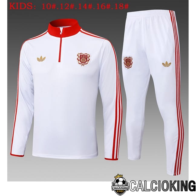 Comprare Maglia Calcio 2024 2025 2026 Personalizzazione,Tuta Da Calcio,Maglie De Calcio Retro Online | Insieme Tuta Calcio Bayern Monaco Bambino Bianco 2025/2026