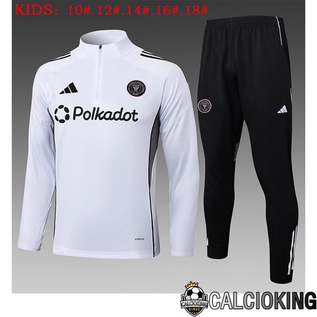 Comprare Maglia Calcio 2024 2025 2026 Personalizzazione,Tuta Da Calcio,Maglie De Calcio Retro Online | Insieme Tuta Calcio Inter Miami CF Bambino Bianco 2025/2026