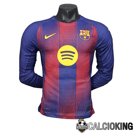 Comprare Maglia Calcio 2024 2025 2026 Personalizzazione,Tuta Da Calcio,Maglie De Calcio Retro Online | Maglie Calcio FC Barcellona Prima Manica Lunga 2025/2026