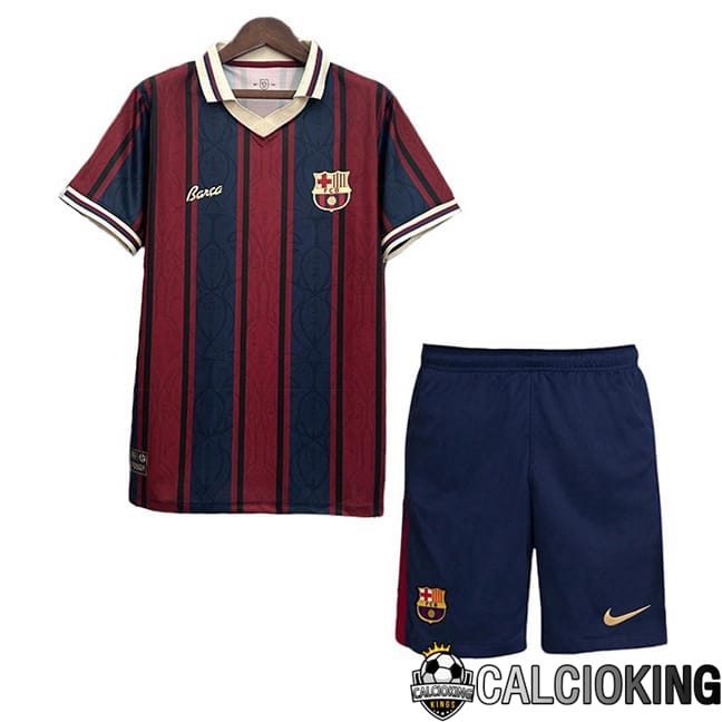 Comprare Maglia Calcio 2024 2025 2026 Personalizzazione,Tuta Da Calcio,Maglie De Calcio Retro Online | Maglie Calcio FC Barcellona Bambino Edizione 125° anniversario Blu Reale Rosso