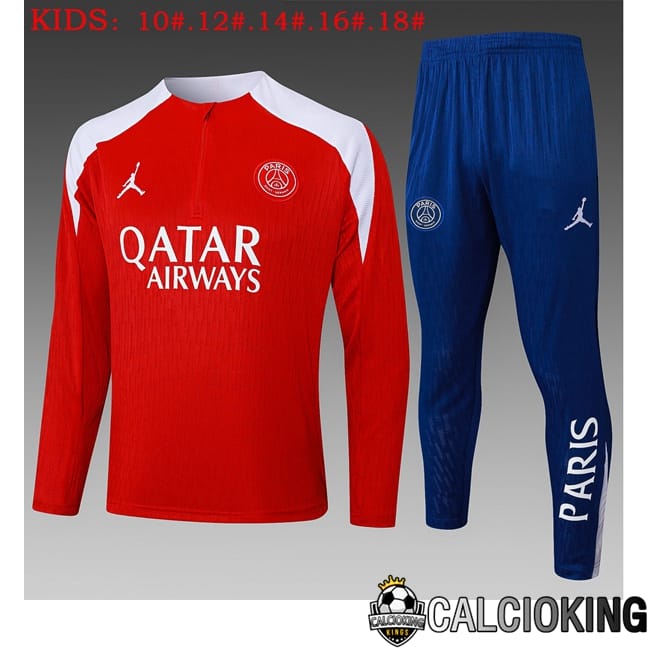 Comprare Maglia Calcio 2024 2025 2026 Personalizzazione,Tuta Da Calcio,Maglie De Calcio Retro Online | Insieme Tuta Calcio Paris PSG Bambino Rosso 2025/2026