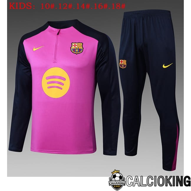 Comprare Maglia Calcio 2024 2025 2026 Personalizzazione,Tuta Da Calcio,Maglie De Calcio Retro Online | Insieme Tuta Calcio FC Barcellona Bambino Rosa 2025/2026