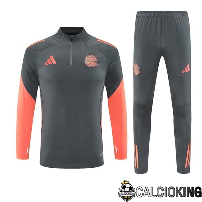 Comprare Maglia Calcio 2024 2025 2026 Personalizzazione,Tuta Da Calcio,Maglie De Calcio Retro Online | Insieme Tuta Calcio Bayern Monaco Grigio 2025/2026