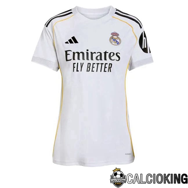 Comprare Maglia Calcio 2024 2025 2026 Personalizzazione,Tuta Da Calcio,Maglie De Calcio Retro Online | Maglie Calcio Real Madrid Donna Prima Bianco 2025/2026