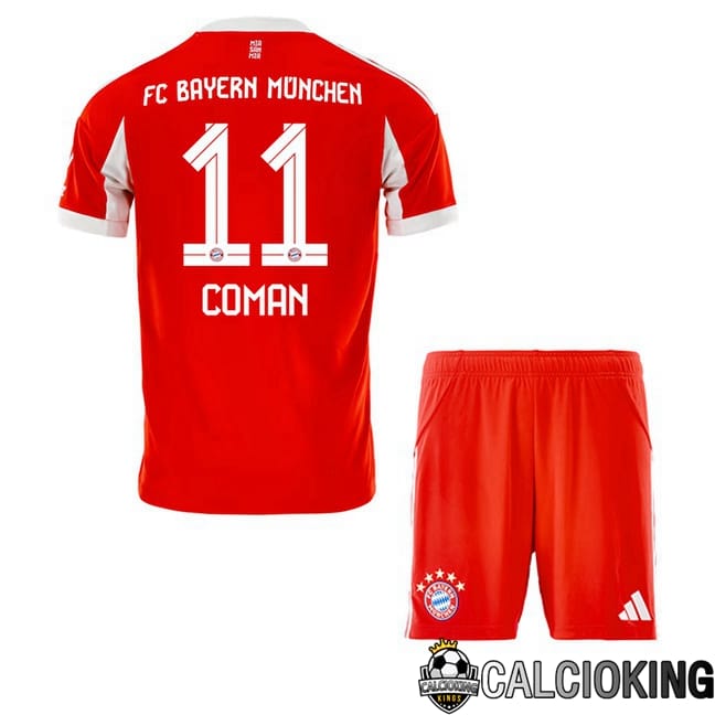 Comprare Maglia Calcio 2024 2025 2026 Personalizzazione,Tuta Da Calcio,Maglie De Calcio Retro Online | Maglie Calcio Bayern Monaco (Coman 11) Bambino Prima Rosso 2025/2026