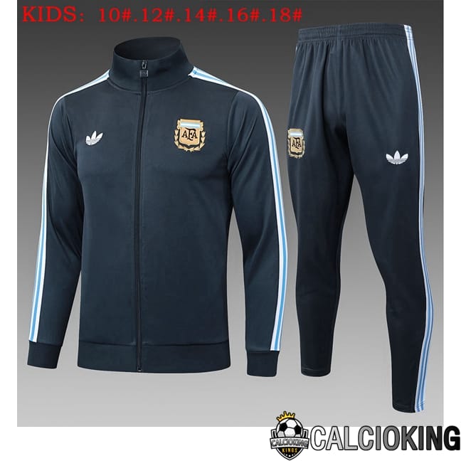 Comprare Maglia Calcio 2024 2025 2026 Personalizzazione,Tuta Da Calcio,Maglie De Calcio Retro Online | Insieme Tuta Calcio - Giacca Argentina Bambino Grigio 2025/2026