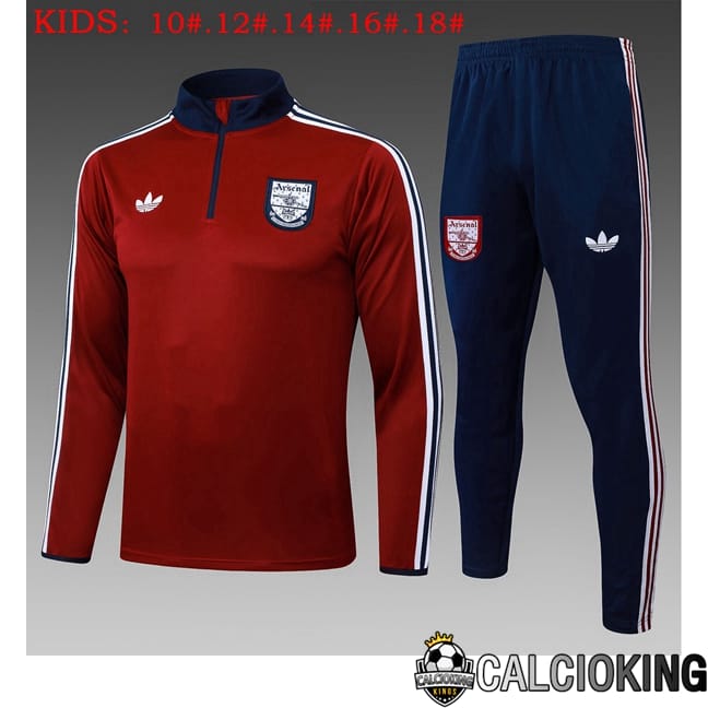 Comprare Maglia Calcio 2024 2025 2026 Personalizzazione,Tuta Da Calcio,Maglie De Calcio Retro Online | Insieme Tuta Calcio Arsenal Bambino Rosso 2025/2026