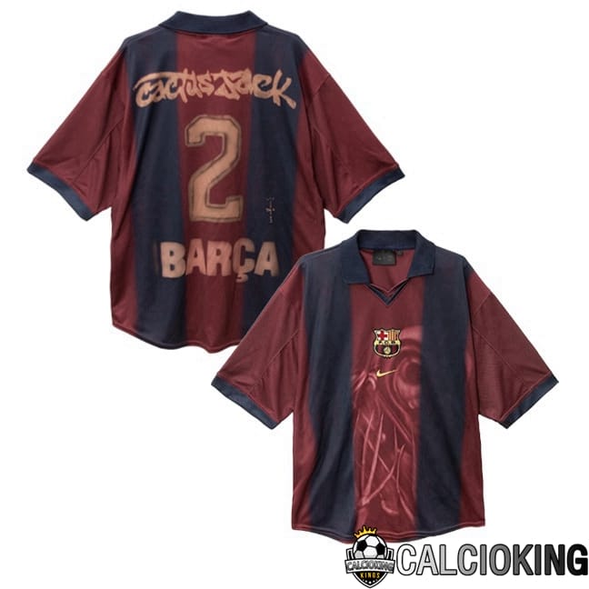Comprare Maglia Calcio 2024 2025 2026 Personalizzazione,Tuta Da Calcio,Maglie De Calcio Retro Online | Maglie Calcio FC Barcellona Travis Scott Edizione Speciale Blu Rosso